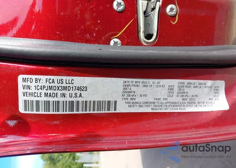 2021 Jeep Cherokee Limited 4X4 from USA, damaged, VIN 1C4PJMDX3MD174623